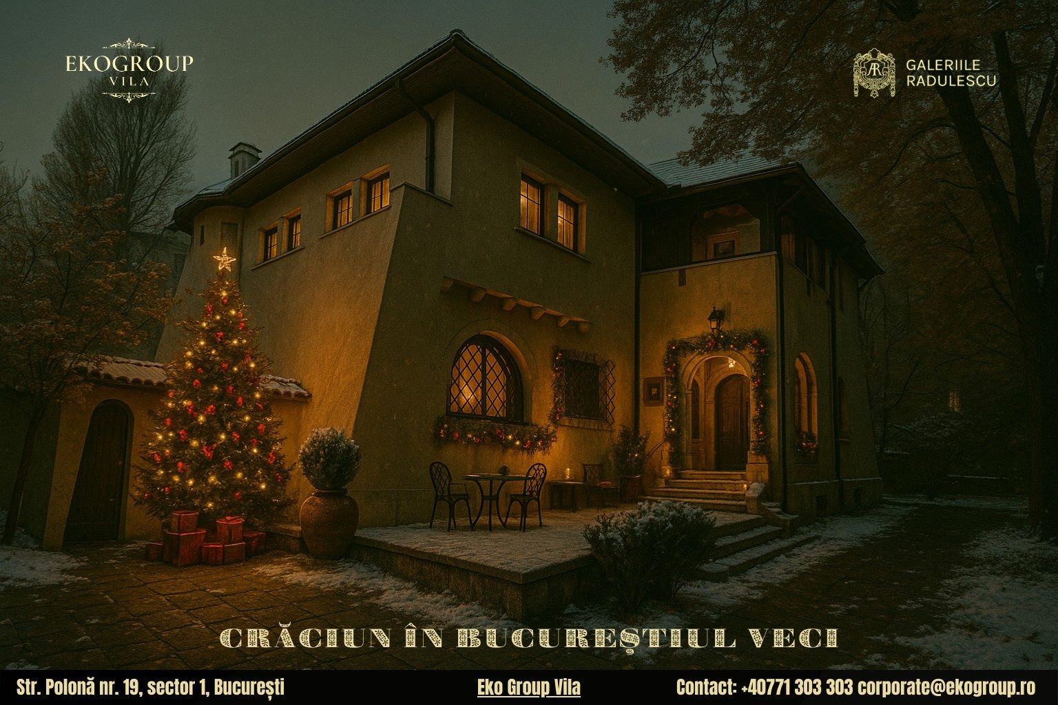 Poveste de Crăciun: Magia Anilor ’30 în Fosta Casă Tătărăscu, Astăzi Eko Group Vila 7 Poveste de Crăciun: Magia Anilor ’30 în Fosta Casă Tătărăscu, Astăzi Eko Group Vila